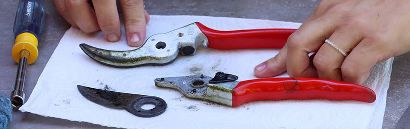 Ošetření zahradních nůžek