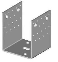 Kotviaci prvok s otvormi 12-62/100x100 ZB - BV/KP, rozmer 100x100, biely zinok - balenie 1 ks