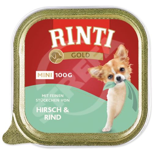 Vanička RINTI Gold Mini jeleň + hovädzie mäso 100 g