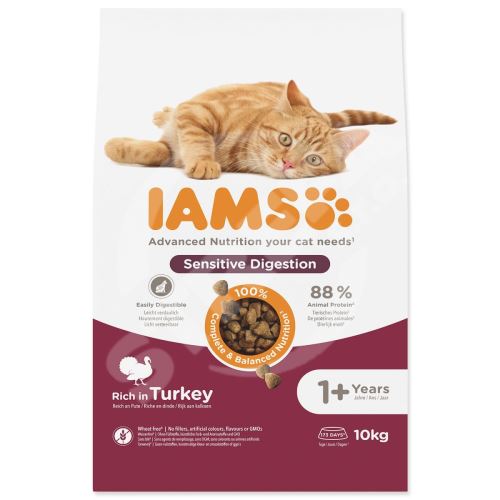 IAMS Cat Adult Sensitive Digestion Turkey 10kg