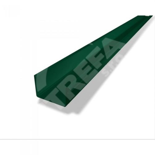 PREFA žľaby, štvorcové žľaby, dĺžka 3 m, šírka 120 mm (š. 333 mm), zelený mach