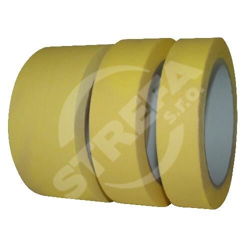 Krepová páska 19mmx50m žltá do 60 stupňov