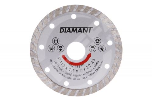 Priem.disk DIAMANT 115x22,2x2,5mm TURBO - balenie po 1 ks