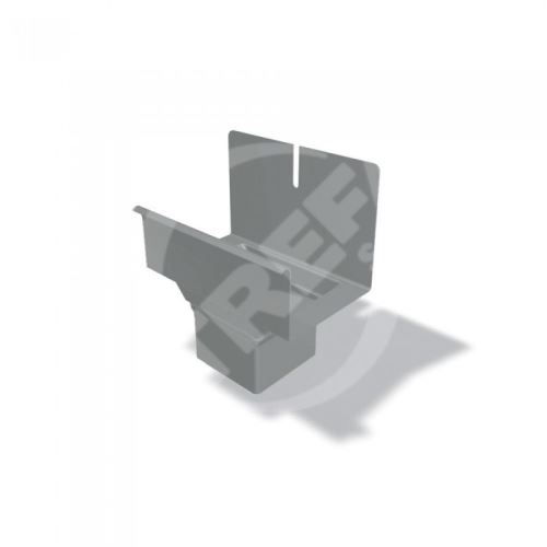 PREFA štvorcový hliníkový kotol, šírka 150/100x100 mm pre štvorcový odtok, svetlosivý P10 RAL 7005