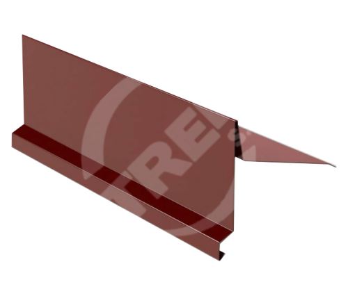 Záveterná lišta pre šikmú strechu RŠ 250, lakovaný zinok, oceľovo červená RAL 3009