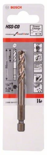 BOSCH Středicí vrták HSS-Co 80 2608584677