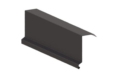 Záveterná lišta horná RŠ 250, lakovaný zinok, tmavohnedá RAL 8019