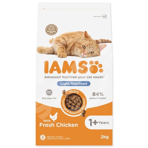 IAMS Cat Adult Weight Control / Sterilizované kuracie mäso 2 kg