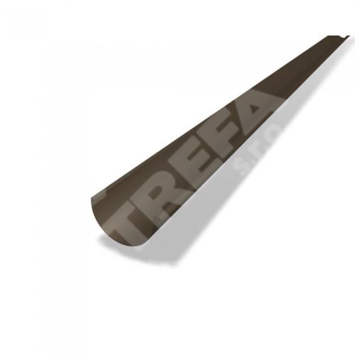 PREFA žľab, hliníkový žľab Ø 190 mm, dĺžka 6 m, tmavohnedý P10 RAL 7013