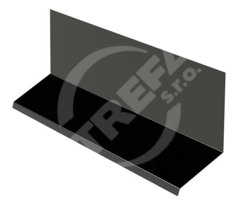 Horná lišta pre kombináciu s krycou lištou RS 200, lakovaný zinok, čierna (RAL 9005)