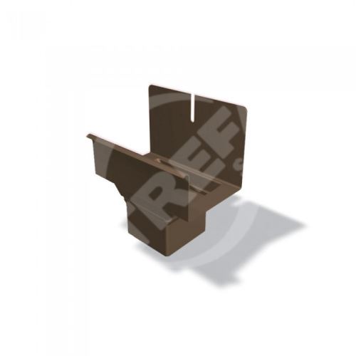 PREFA štvorcový hliníkový kotol, šírka 150/100x100 mm pre štvorcový odtok, tmavohnedý P10 RAL 7013