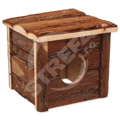 SMALL ANIMALS drevený domček s kôrou 15,5 x 15,5 x 14 cm 1 ks