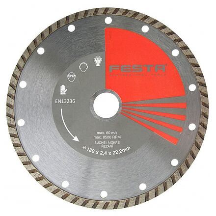 Diamantový kotúč FESTA TURBO 180/22,2 - balenie po 1 ks