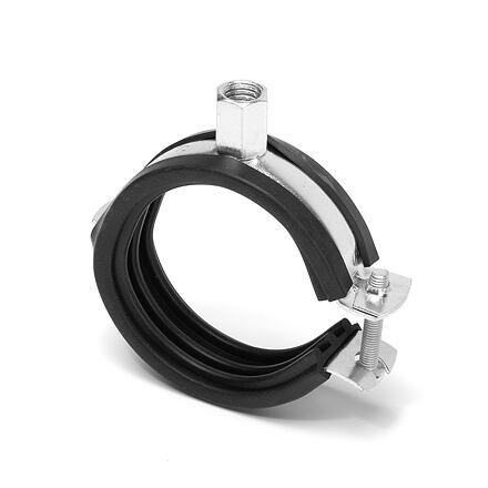 Jednoduchá skrutková svorka M8/M10, 31-38 1" - s gumovou vložkou - balenie po 1 ks