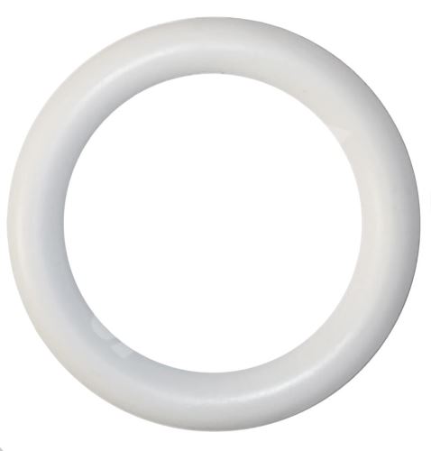 Plastový krúžok s háčikom, biely (10ks)