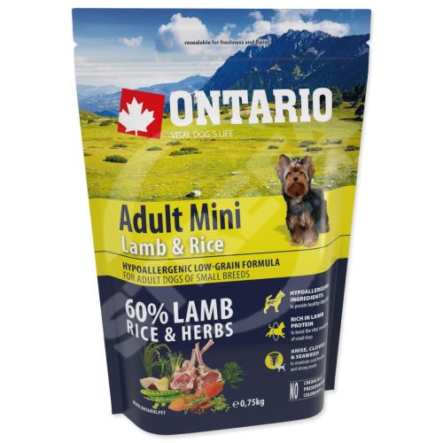 Dog Adult Mini Lamb & Rice 0,75 kg