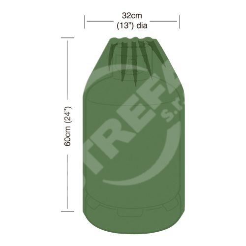 Kryt na 15 kg plynovú fľašu, rozmer 32x60 cm (polyetylén)