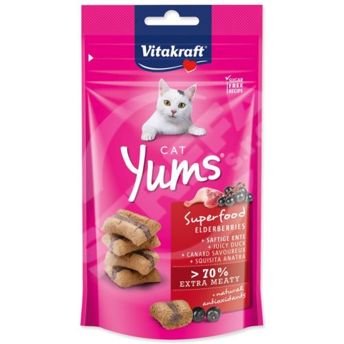 Vitakraft Cat Yums Superfood kačica s bazou 40g