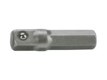 FORTUM adaptér z hrotu 1/4" na štvorhran 1/4", L 26 mm 4701914