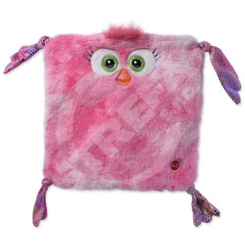 Hračka DOG FANTASY Monsters chicken square pink šuštiaca 28 cm