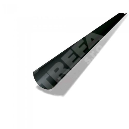 PREFA žľab, hliníkový žľab Ø 190 mm, dĺžka 6 m, čierna farba P10 RAL 9005