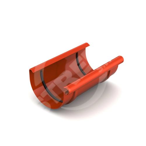 BRYZA Plastová spojka žľabu Ø 125 mm, tehlovo červená RAL 8004