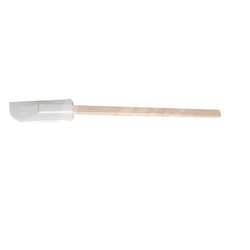 Biela plastová špachtľa 29,5 cm s drevenou rukoväťou