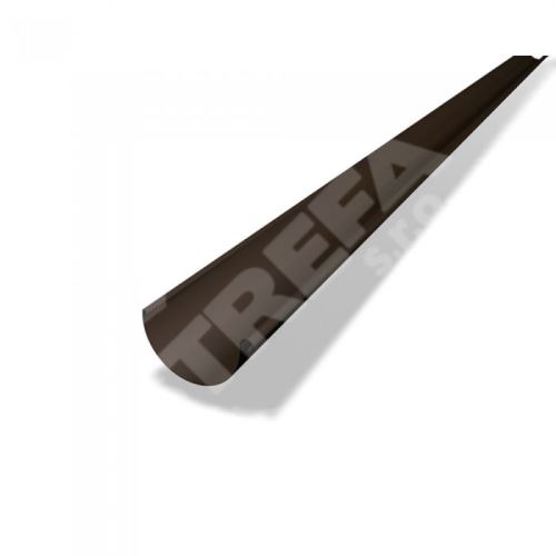 PREFA žľaby, polkruhové žľaby, dĺžka 3 m, Ø 100 mm (šírka 250 mm), orech P10