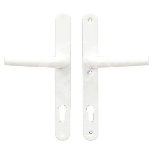 Biele kovanie pre plastové dvere RICHTER kľučka + madlo, 92 mm, hliník