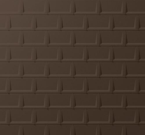 Strešný panel PREFA r.16, 700 x 420 mm štuková farba, vojenská hnedá - khaki P10