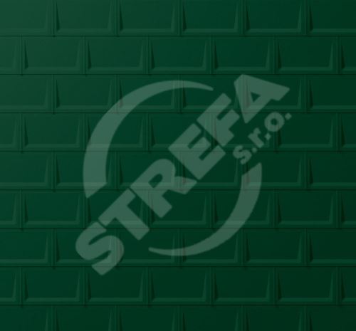 Strešný panel PREFA r.16, 700 x 420 mm, štuková farba, machovo zelená P10