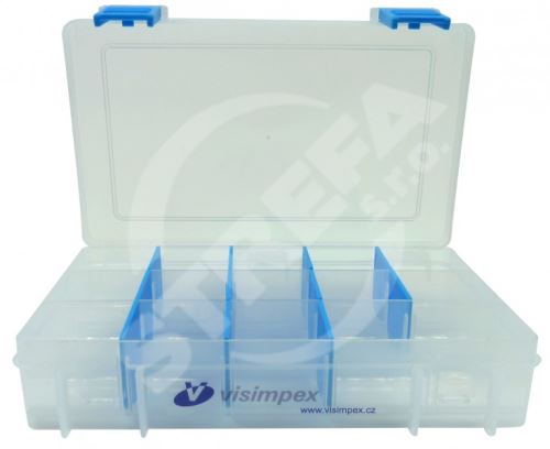 VISIBOX prázdny L, transparentný/modrý - 206x137x45 - balenie po 1 ks