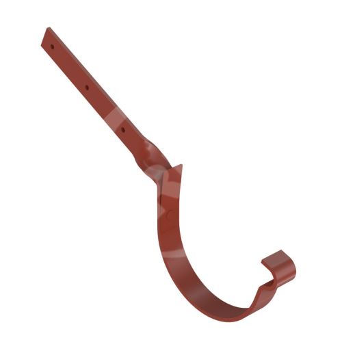BRYZA Kĺbový pozinkovaný žľabový hák Ø 125 mm, tehlovo červená RAL 8004