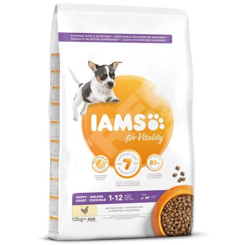 IAMS Dog Puppy Small & Medium Chicken 12 kg