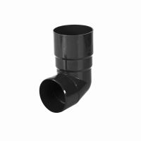 BRYZA Odtokové koleno 89° plast Ø 63 mm, čierna farba RAL 9005