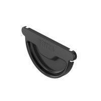 Čelo žľabu BRYZA pozinkované Ø 125 mm, čierna farba RAL 9005