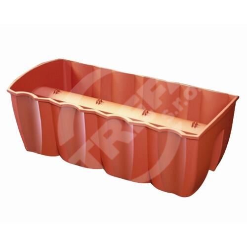 Balkónový box Crown 58x28x20cm, 18l, tehlovo červená (R624)