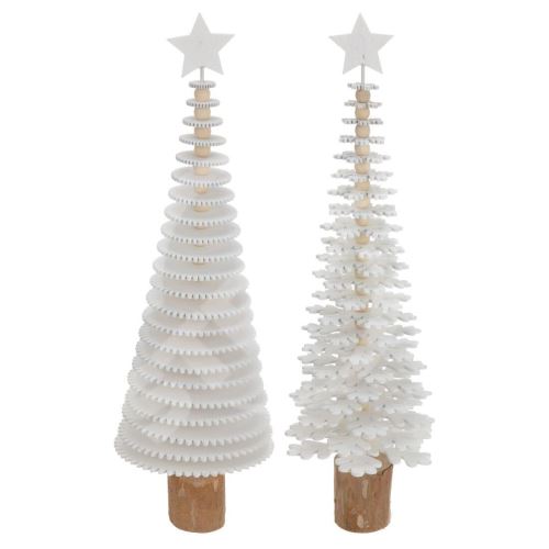 Vianočný dekoratívny drevený stromček 40 cm mix motívov