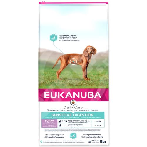 Krmivo EUKANUBA Daily Care Puppy Sensitive Digestion 12kg