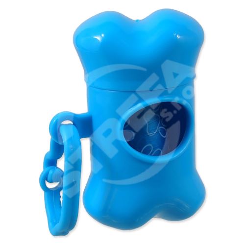 Zásobník DOG FANTASY modrý s 1 rolkou vreciek 1 ks