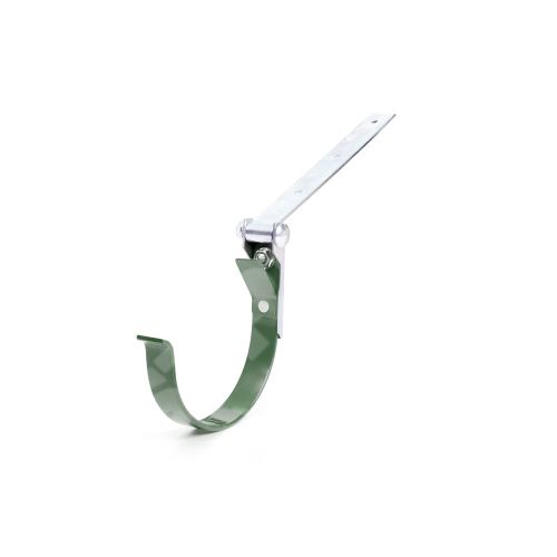 BRYZA Kovový žľabový hák s kĺbom Ø 75 mm, zelený RAL 6020