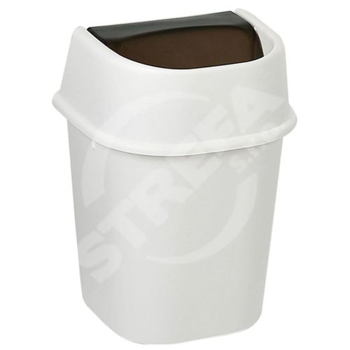 Odpadkový kôš, 3 l, plastový, biely