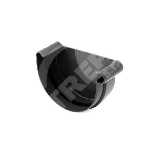 BRYZA Čelná strana žľabu RIGHT plast Ø 125 mm, čierna RAL 9005