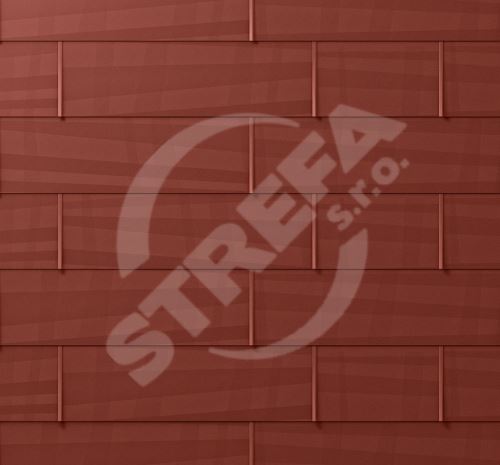 Strešný panel PREFA fx.12, 700 x 420 mm malý hladký, tmavo červený P10
