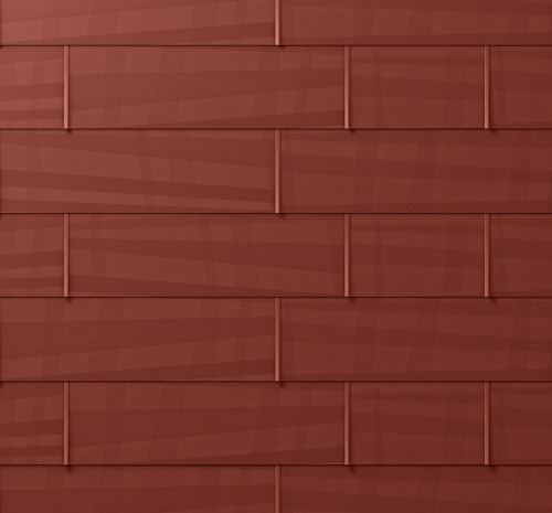 Strešný panel PREFA fx.12, 700 x 420 mm malý hladký, tmavo červený P10