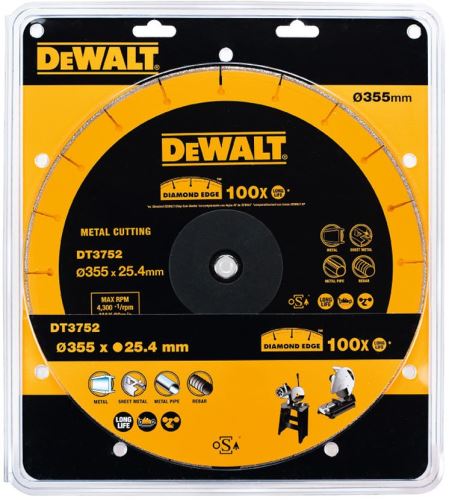DeWALT Diamantový kotouč 355 × 25,4 mm pro rozbrusky DT3752