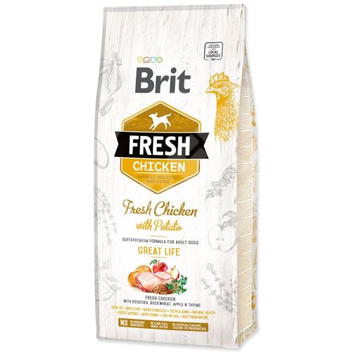 Brit Fresh Chicken with Potato Adult Great Life 12kg