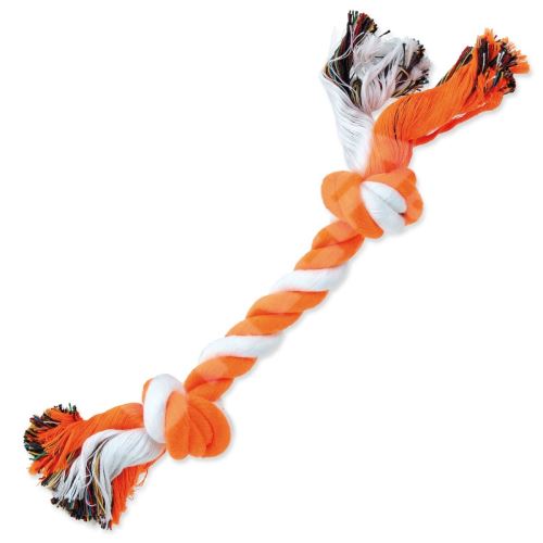 Uzol DOG FANTASY bavlna oranžová a biela 2 knôty 25 cm 1 kus