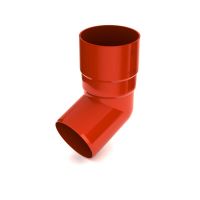 Plastové koleno BRYZA 67° Ø 63 mm, tehlovo červená RAL 8004