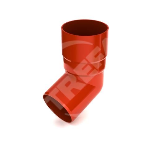 Plastové koleno BRYZA 67° Ø 63 mm, tehlovo červená RAL 8004
